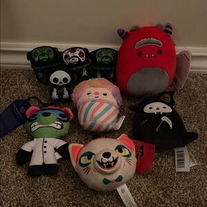 Halloween plushies/ skelanimals figures